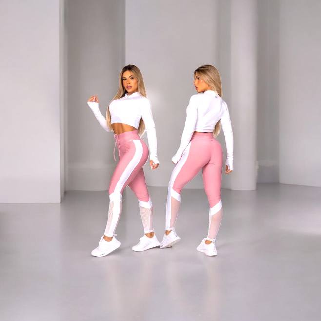 Desert Chill Cropped Long Sleeve – White Lightweight Active Top